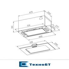 Встраиваемая вытяжка HOMSair Crocus Push 52 белый