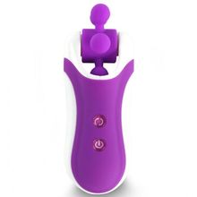 FeelzToys Фиолетовый оросимулятор Clitella со сменными насадками для вращения (фиолетовый)