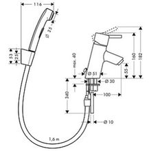 Смеситель Hansgrohe Talis S 32120000 для раковины с гигиеническим душем