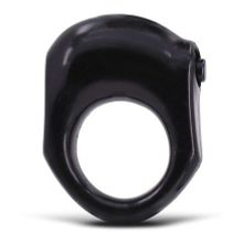 Чёрное эрекционное кольцо с вибрацией BUZZ COCK ALPHA Черный