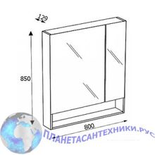 Зеркальный шкаф Roca GAP 80 белый ZRU9302750