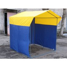 Митек Палатка торговая Митек Домик 1,9х1,9 (разборная) (2 места) (синий желтый)