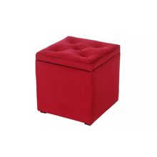 Мебельстория Пуф Тони-2Т красный велюр ID - 310817