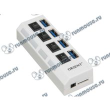 Разветвитель 4 порта USB3.0 ORIENT "BC-307", внешн. (ret) [127521]