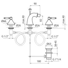 Webert Смеситель Alexandra AL710202065 бронза, для биде