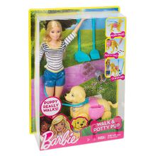 Barbie (MATTEL) Barbie DWJ68 Барби Игровой набор "Прогулка с питомцем" DWJ68