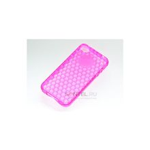 Силиконовая накладка для iPhone 4 4S вид №17 pink