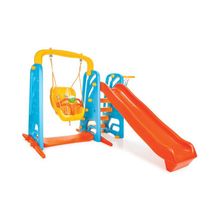 Pilsan Горка с баскетбольным кольцом и качелями