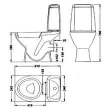 Унитаз-компакт Vidima Сириус Элеганс W907901 с микролифтом