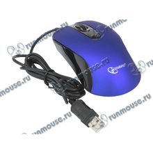 Оптическая мышь Gembird "MOP-400-B", 2кн.+скр., сине-черный (USB) (ret) [138220]