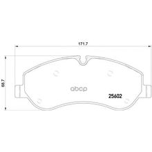 Колодки Тормозные Дисковые | Перед | Ford Transit Bus 2.2 Tdci Rwd 08.2013 -  <=> Ford Transit Box 2.2 Tdci Rwd 08.2013 - Brembo арт. P24152