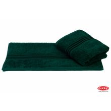 Махровое полотенце 50x90 "RAINBOW", темно-зелёное, 100% Хлопок