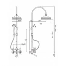 Душевая система Cezares First (FIRST-CVD-03-Nc) золото