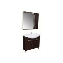 Aquanet Мебель для ванной Донна 100 (венге) - Зеркало Донна 100 венге со светильником+розетка