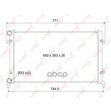 Радиатор Охлаждения Двигателя Skoda Octavia Ii (A5) (04-)   Vw Golf V (03-)   Jetta Iii (1k2)   Golf Vi (5k1) [M A] LYNXauto арт. RB1001