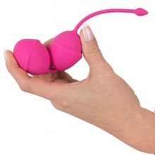 Розовые вагинальные шарики Silicone Love Balls (228893)