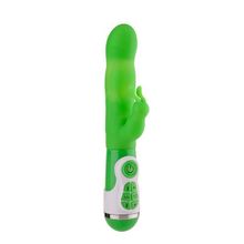 NMC Зеленый вибратор с клиторальным стимулятором INSTYLE DUO VIBRATOR 5.5INCH - 14 см. (зеленый)