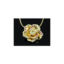 Подвеска  Роза с кристаллами Swarovski