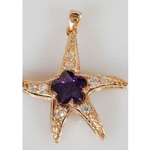 Кулон с аметистом "Морская звезда"