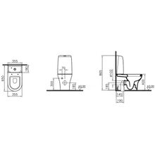 Vitra Унитаз-компакт Zentrum 9012B003-7200 с микролифтом