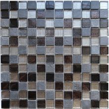 Мозаика Карамелле Naturelle Alcantara nero чип 23х23 29,8х29,8