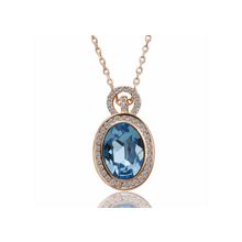 Подвеска  с кристаллом Swarovski (Покрытие: Белое золото)