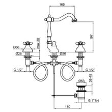 Webert Смеситель Ottocento OT750202065 бронза, для раковины