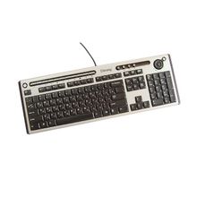 Клавиатура Chicony KU-0420 black+silver USB (slim multimedia)