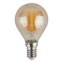 ЭРА Лампа светодиодная филаментная ЭРА E14 7W 2700K золотая F-LED P45-7W-827-E14 gold Б0047016 ID - 255594