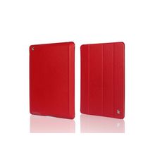 Кожаный чехол JisonCase Leather Case Premium Red (Красный цвет) для iPad 2 iPad 3 iPad 4