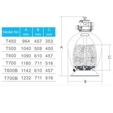 Фильтр Aquaviva T600 Volumetric (14.6 м3 ч, D610)