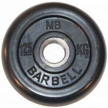 Диск обрезиненный черный MB Barbell d-31mm  1,25кг