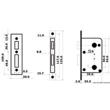 Osculati Lock for toilets and cabins external right, internal left, 38.129.10