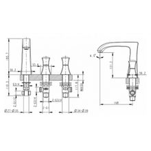 Смеситель на борт ванны Bravat Whirlpool F578112C-1