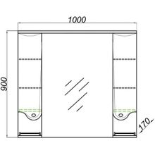Aqwella Зеркальный шкаф Таврус 105