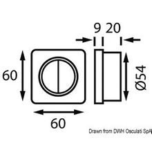 Osculati Double switch 10 A matt black black, 14.486.15