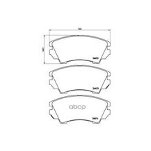 Колодки Тормозные Дисковые | Перед | Opel Astra J (P10) 1.6 (68) 12.2009 -  <=> Opel Astra J Gtc 1.4 (08) 10.2011 - Brembo арт. P59055