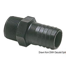 Osculati Male hose adapter black polycarbonate 11 2, 17.206.44