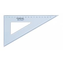 Треугольник Mars 567, пластиковый, цвет - прозрачный голубой, 60° 30° (26)