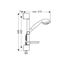 Душевой гарнитур Hansgrohe Crometta 3jet UnicaC (27746000) (65 см)