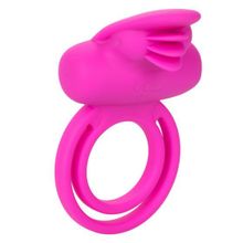 California Exotic Novelties Ярко-розовое эрекционное кольцо Silicone Rechargeable Dual Clit Flicker