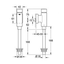 Cмывное устройство для писсуара Grohe Rondo (37346000)