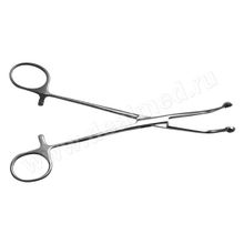 Щипцы для захватывания и удержания миндалин прямые 185 мм (арт. Щ-38т) Тумботино, Россия