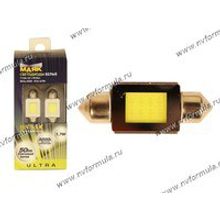 Лампа светодиод 12V S8.5 T11x36 1SMD 1.7W белая 2шт