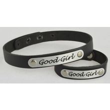 Черный чокер Good Girl (черный с серебристым)