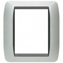 Рамка 3+3 модуля LIVING LIGHT, светлый алюминий |  код. L4826AL |  Bticino