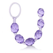 Фиолетовая анальная цепочка Swirl Pleasure Beads - 20 см. Фиолетовый