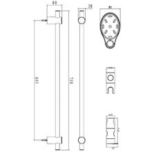 Душевая штанга Bravat (D150CP) (75 см)