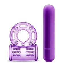 Фиолетовое эрекционное виброкольцо Couples Play Vibrating Cock Ring