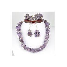 Бусики-Колечки Комплект Аметист "Забава 3" арт.КП050